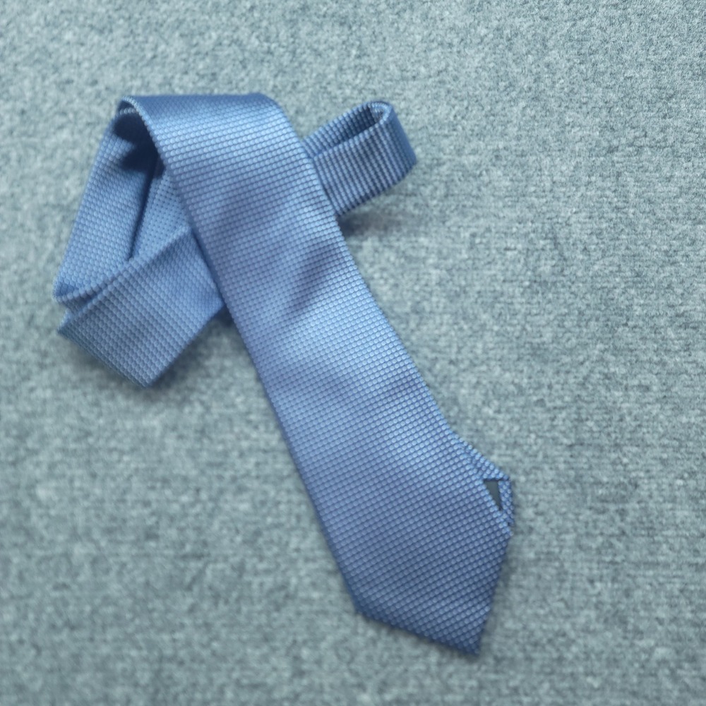 Sean John Mens Blue Geometric Silk Necktie Classic Woven Formal Dress Tie
